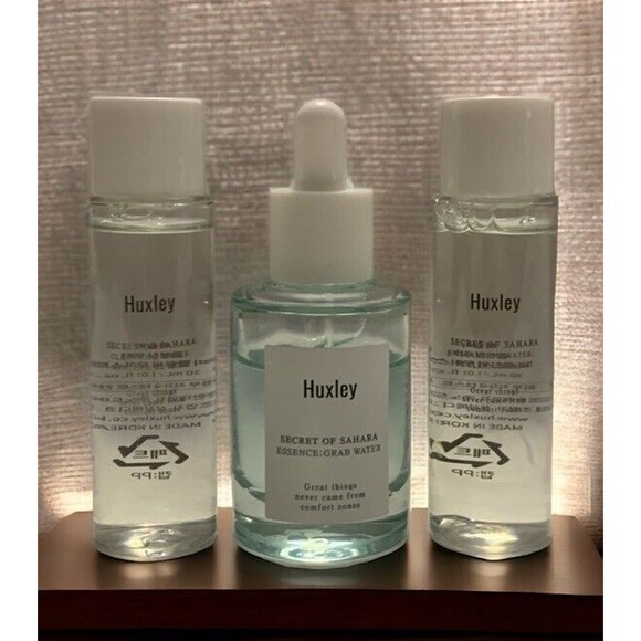HUXLEY Secret Of Sahara ESSENCE: GRAB WATER + 2 x Cleansing Water NWOB/SEALED - Picture 1 of 5